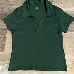 🌿 TWIK Green Polo Top NWOT
